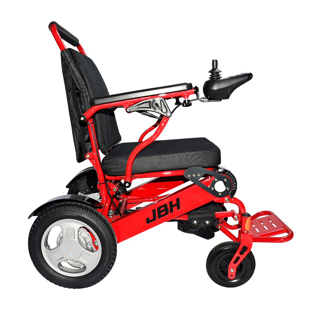 JBH Kırmızı Alüminyum Alaşım Elektrikli Tekerlekli Sandalye D09